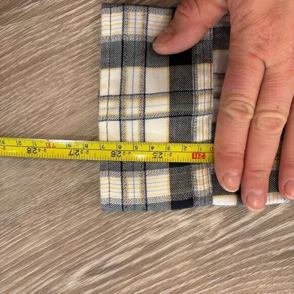 ORANGE HUGO BOSS Mens Blue White Yellow Plaid Ombre Button Down Shirt Sz XXL - Picture 8 of 10